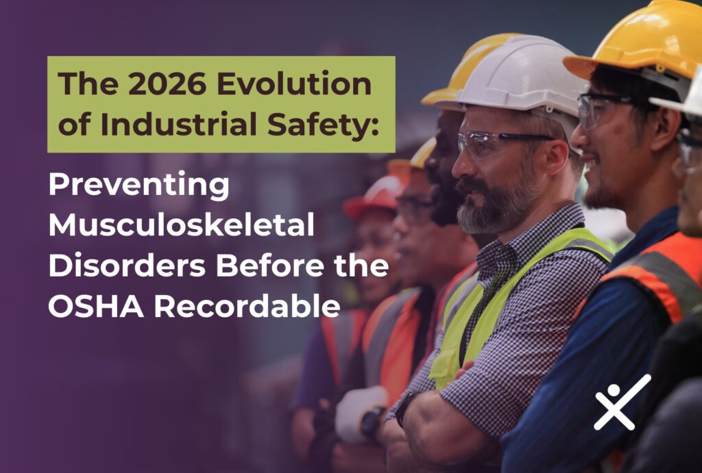Industrial workers being educated on ergonomic, movement, and musculoskeletal disorder prevention before the OSHA recordable.